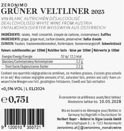 Zeronimo - Grüner Veltliner